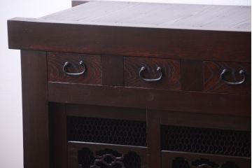 アンティーク家具　古民具・骨董　明治　アンティーク水屋箪笥サイドボード(テレビボード)