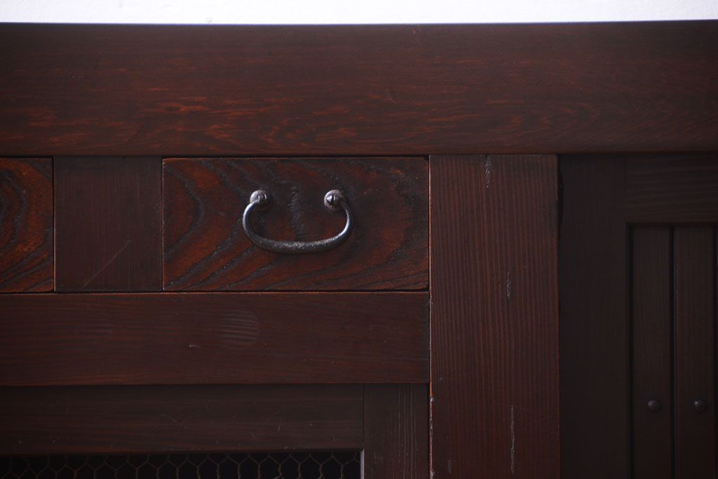 アンティーク家具　古民具・骨董　明治　アンティーク水屋箪笥サイドボード(テレビボード)