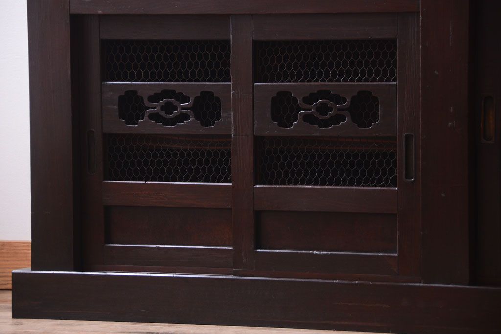 アンティーク家具　古民具・骨董　明治　アンティーク水屋箪笥サイドボード(テレビボード)