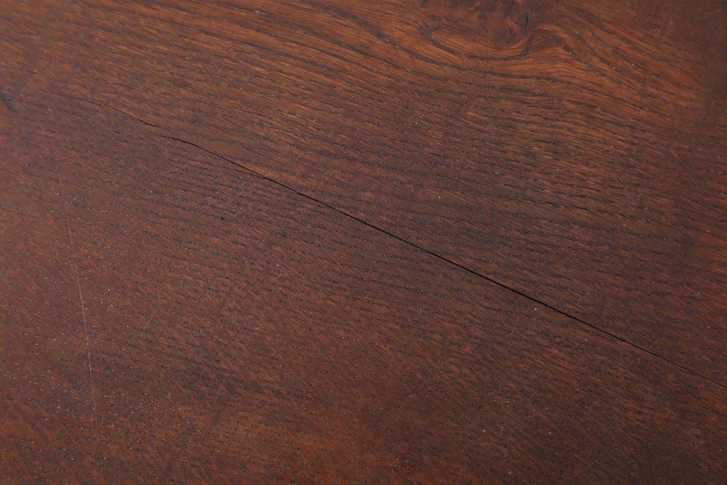 レトロ家具　昭和レトロ　ネームプレート取っ手!古いナラ材のアンティーク小引き出し