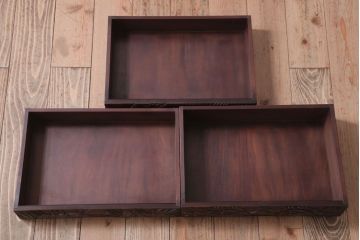 中古　日光彫　高級!手彫りの小引き出し