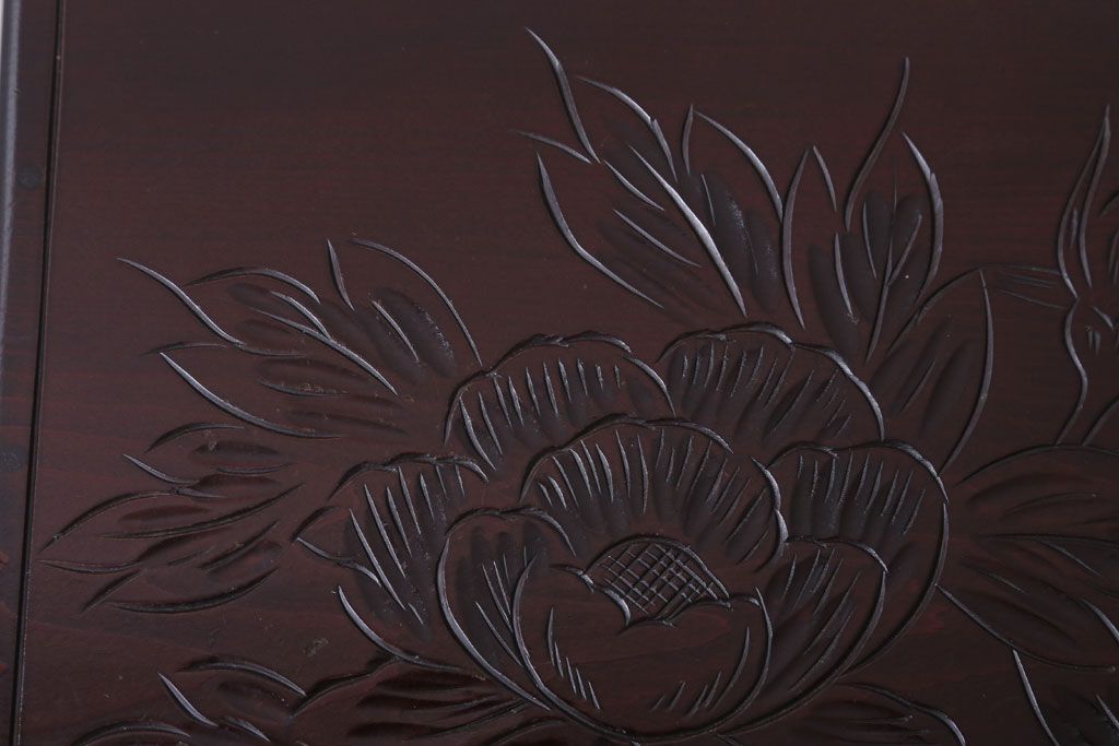 中古　日光彫　高級!手彫りの小引き出し