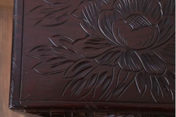 中古　日光彫　高級!手彫りの小引き出し