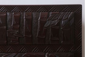 中古　日光彫　高級!手彫りの小引き出し