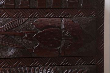 中古　日光彫　高級!手彫りの小引き出し