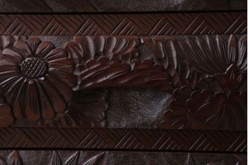 中古　日光彫　高級!手彫りの小引き出し