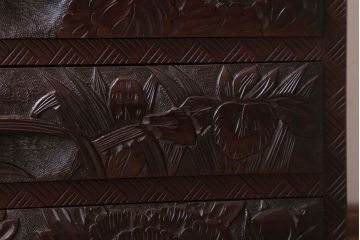 中古　日光彫　高級!手彫りの小引き出し