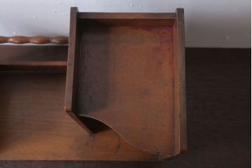 アンティーク雑貨　和製アンティーク　珍しいデザインの木製本立て