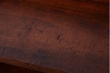 アンティーク家具　和製アンティーク　シンプルな古い木製の本棚(ブックシェルフ・飾り棚)