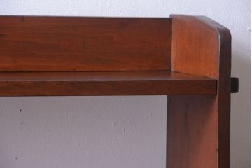 アンティーク家具　和製アンティーク　シンプルな古い木製の本棚(ブックシェルフ・飾り棚)