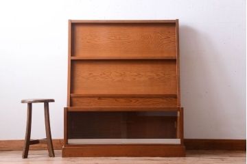ヴィンテージ家具　ビンテージ　古い書店　木製の本棚(飾り棚)