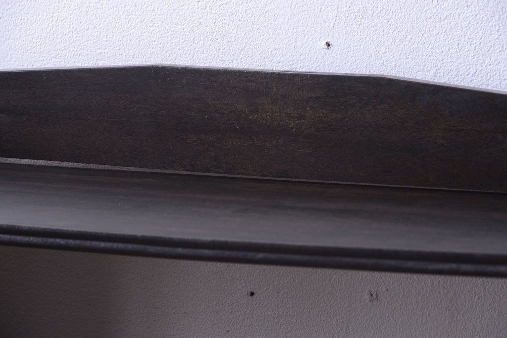 アンティーク家具　和製アンティーク　シンプルな古い木製の本棚(ブックシェルフ・飾り棚)(2)