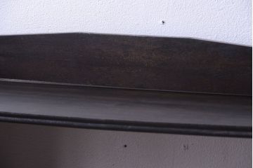 アンティーク家具　和製アンティーク　シンプルな古い木製の本棚(ブックシェルフ・飾り棚)(2)