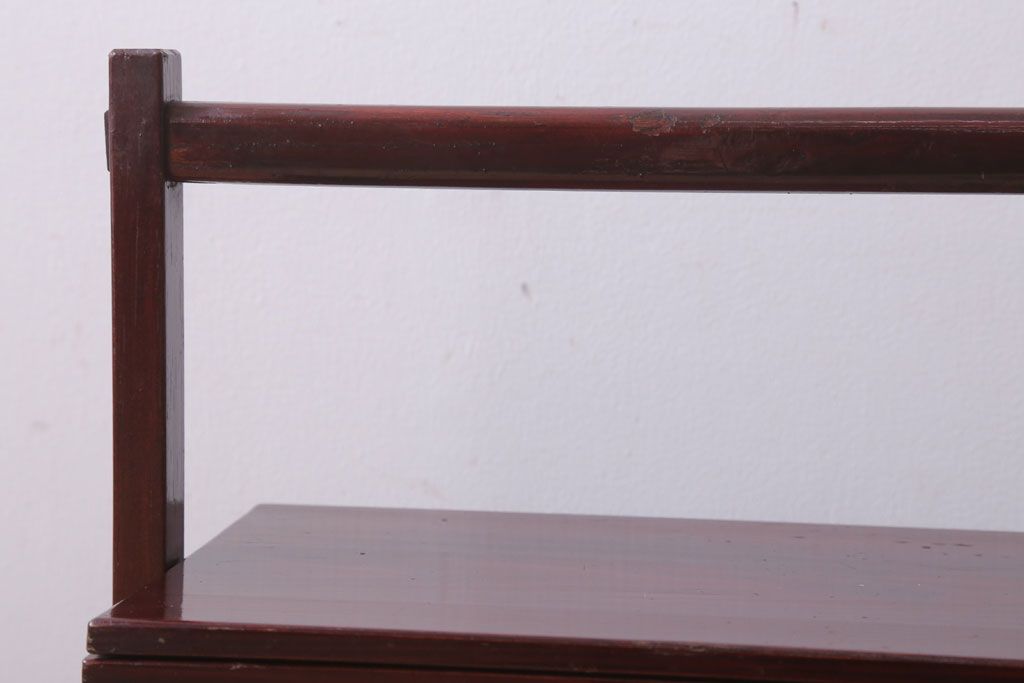 アンティーク雑貨　古民具・骨董　大正　漆塗りの古い岡持ち