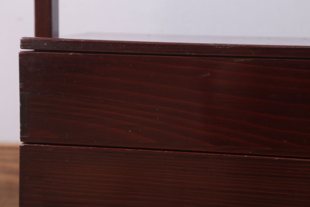 アンティーク雑貨　古民具・骨董　大正　漆塗りの古い岡持ち