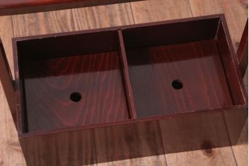 アンティーク雑貨　古民具・骨董　大正　漆塗りの古い岡持ち