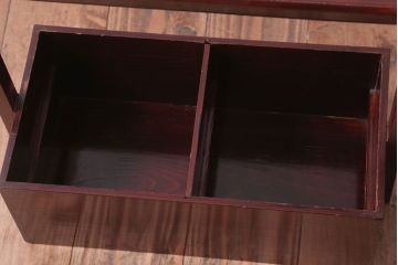 アンティーク雑貨　古民具・骨董　大正　漆塗りの古い岡持ち