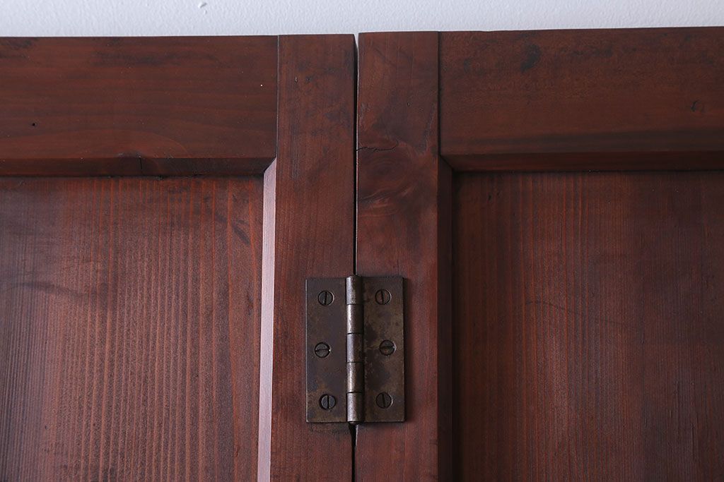 アンティーク　古い木製の折れ戸(折りたたみドア・フォールディングドア)(1)