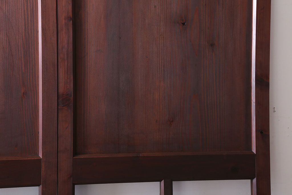 アンティーク　古い木製の折れ戸(折りたたみドア・フォールディングドア)(1)