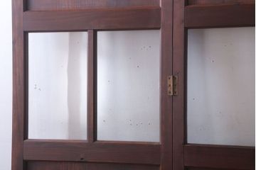 アンティーク　古い木製の折れ戸(折りたたみドア・フォールディングドア)(1)