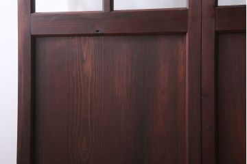 アンティーク　古い木製の折れ戸(折りたたみドア・フォールディングドア)(1)