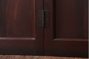 アンティーク　古い木製の折れ戸(折りたたみドア・フォールディングドア)(1)