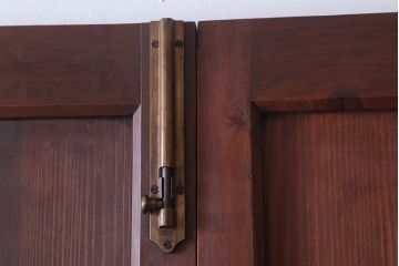 アンティーク　古い木製の折れ戸(折りたたみドア・フォールディングドア)(1)