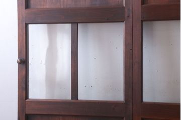 アンティーク　古い木製の折れ戸(折りたたみドア・フォールディングドア)(1)