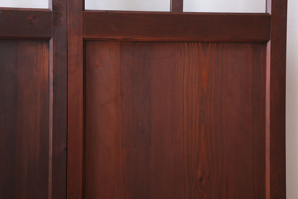 アンティーク　古い木製の折れ戸(折りたたみドア・フォールディングドア)(1)