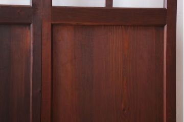 アンティーク　古い木製の折れ戸(折りたたみドア・フォールディングドア)(1)