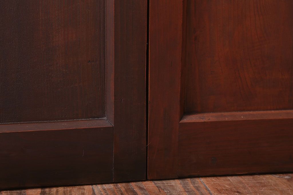 アンティーク　古い木製の折れ戸(折りたたみドア・フォールディングドア)(1)