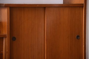 レトロ家具　昭和レトロ　古い木製のシンプルな飾り棚(茶棚)