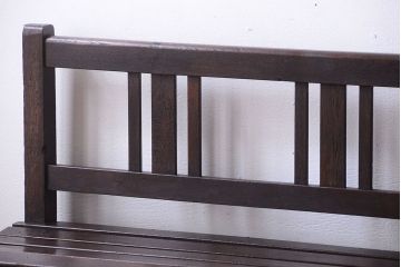 アンティーク家具　大正ロマン　シンプルなアンティークの特大ベンチ