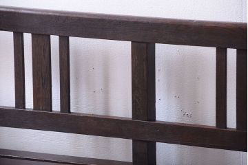 アンティーク家具　大正ロマン　シンプルなアンティークの特大ベンチ