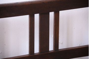 アンティーク家具　大正ロマン　シンプルなアンティークの特大ベンチ