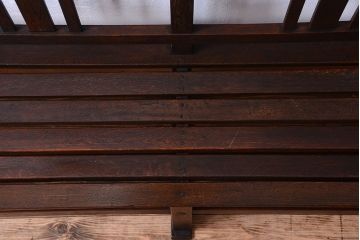 アンティーク家具　大正ロマン　シンプルなアンティークの特大ベンチ