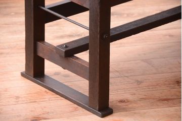 アンティーク家具　大正ロマン　シンプルなアンティークの特大ベンチ