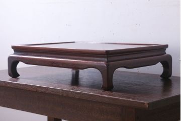 アンティーク雑貨　古民具・骨董　唐木材!古い紫檀材のアンティーク花台(ディスプレイ台)