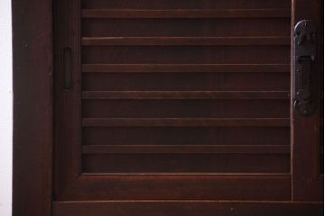 アンティーク家具　古民具・骨董　明治期　アンティーク二段重ね帳場箪笥(水屋箪笥)