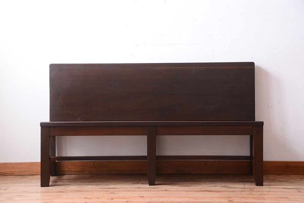 レトロ家具　昭和レトロ　シンプルなアンティークのベンチ(2)