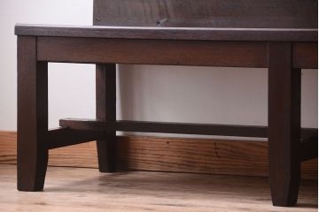 レトロ家具　昭和レトロ　シンプルなアンティークのベンチ(2)