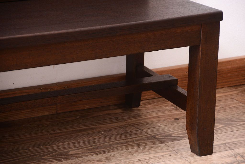 レトロ家具　昭和レトロ　シンプルなアンティークのベンチ(2)