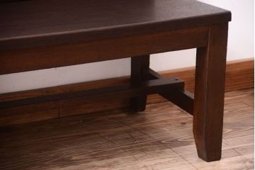 レトロ家具　昭和レトロ　シンプルなアンティークのベンチ(2)