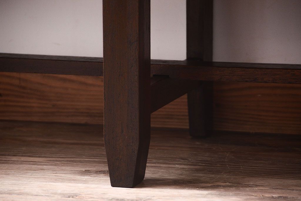 レトロ家具　昭和レトロ　シンプルなアンティークのベンチ(2)