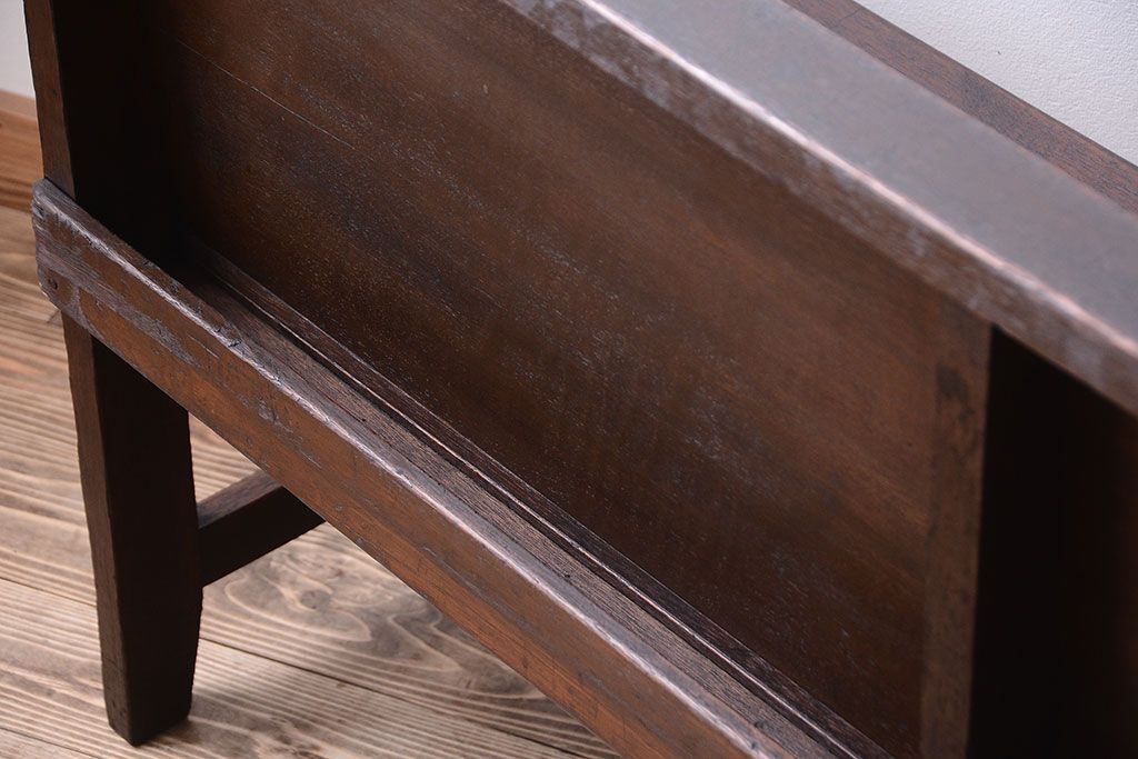 レトロ家具　昭和レトロ　シンプルなアンティークのベンチ(2)