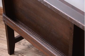 レトロ家具　昭和レトロ　シンプルなアンティークのベンチ(2)