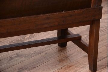 レトロ家具　昭和レトロ　シンプルなアンティークのベンチ(2)