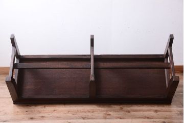 レトロ家具　昭和レトロ　シンプルなアンティークのベンチ(2)