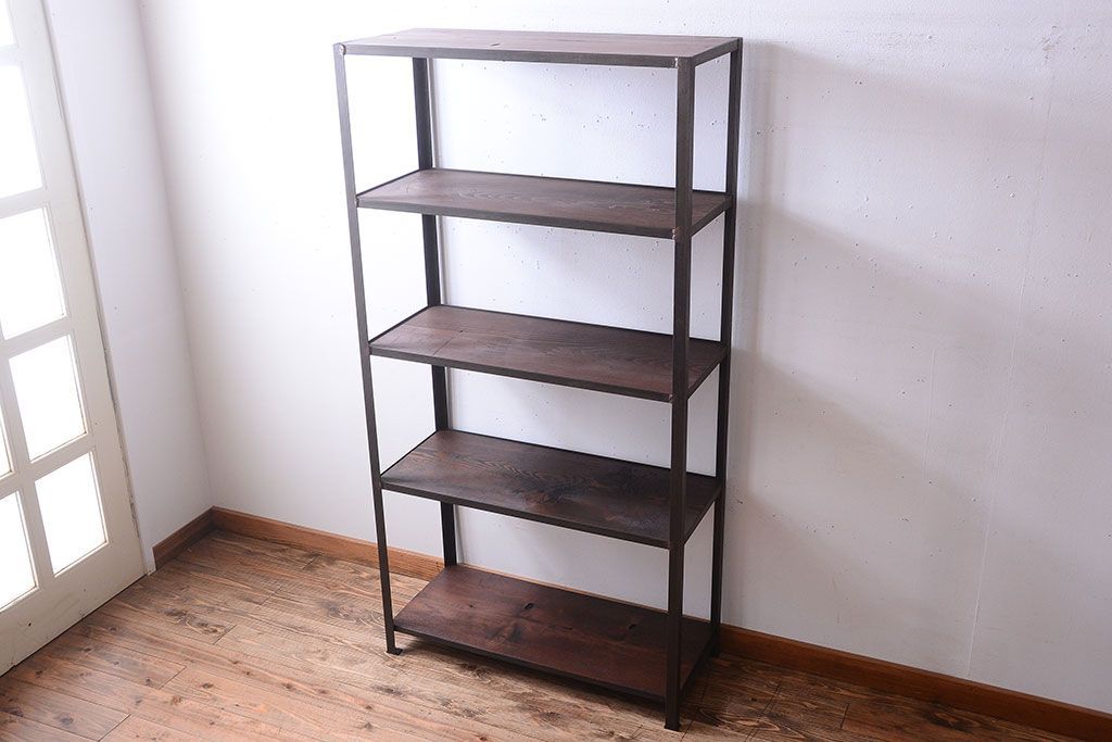 ラフジュ工房オリジナル　シンプルなアイアンラック(2)