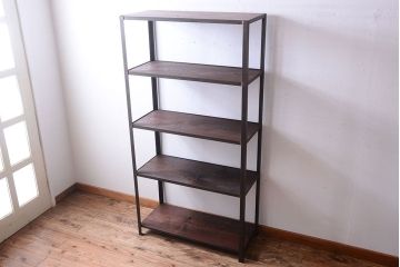 ラフジュ工房オリジナル　シンプルなアイアンラック(2)